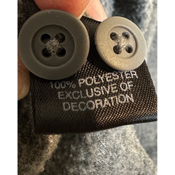 Solaris Mens Fleece Shirt Gray Button Up Casual Outdoor Gorpcore Hiking Sz M - Picture 4 of 5